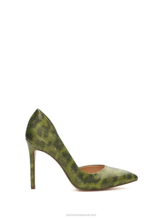 Prizma D'Orsay Pump in Green LeopardJessica Simpson 6JRJ267 Prizma D'Orsay Pump in Green LeopardJessica Simpson 6JRJ267