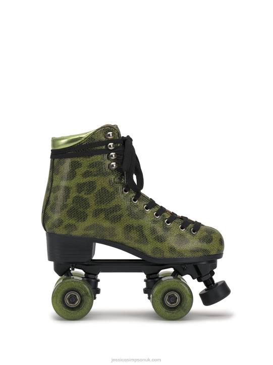Rollstar Roller Skate in Green LeopardJessica Simpson 6JRJ272 Rollstar Roller Skate in Green LeopardJessica Simpson 6JRJ272